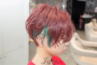 ショート カラー ヘアアレンジ Re:ta Hair 飯田淳平のヘアスタイル