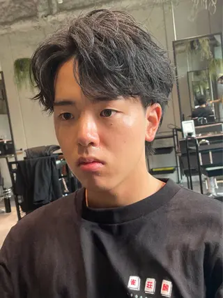 ミディアム パーマ メンズ 🔱メンズパーマ特化 🔱山下和輝のヘアスタイル