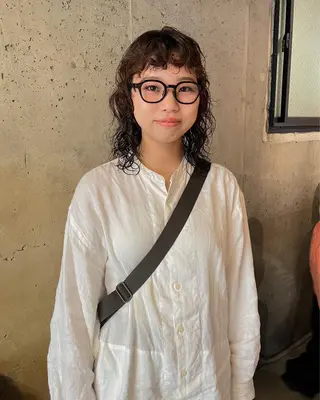 ミディアム パーマ パーマ/レイヤー 岩山丈一郎のヘアスタイル