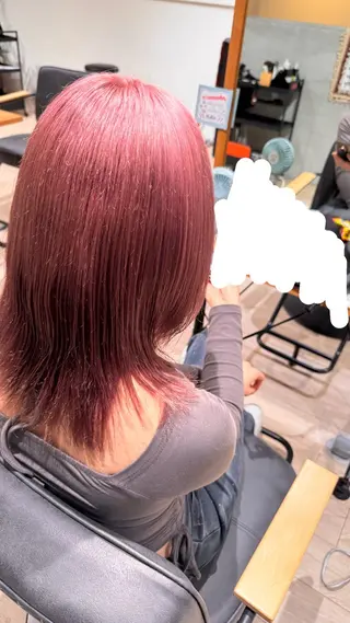 ミディアム カラー 蒲 悠聖のヘアスタイル