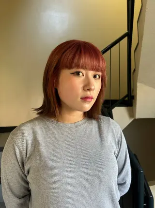 ミディアム カラー ☕️結【suii.】 ボブ/ヘアセット☕️のヘアスタイル