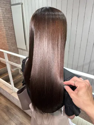 ロング カラー ヘアアレンジ MiU所属・韓国×髪質改善×美髪 縮毛矯正×レイヤーのヘアスタイル