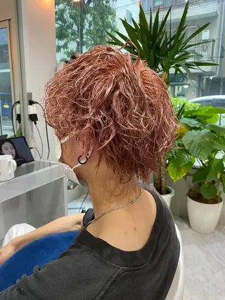 ショート カラー パーマ メンズ Riganuts池袋 Hayato✂︎のヘアスタイル