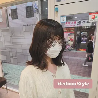 ミディアム 暖色🍎透明感カラー 🩵小林かりんのヘアスタイル