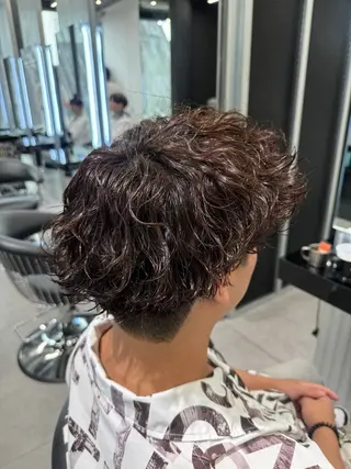 ショート パーマ メンズ men's salon dot.tokyo 町田本店所属・小椋 紫穏のヘアスタイル