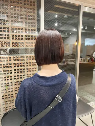 ショート カラー ボブパーマコテ巻き風 パーマNo1深江秀平のヘアスタイル