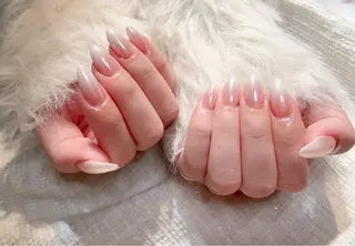 ネイル リボン、ガーリー パーツ放題専門店のネイルデザイン