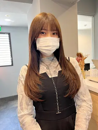 ロング 韓国ヘア/髪質改善 /艶カラー/sahoのヘアスタイル