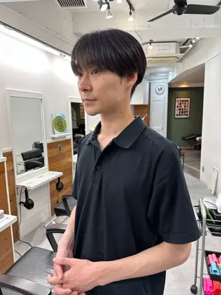 ミディアム メンズ グランジヘア 無造作ヘアHYUGAのヘアスタイル