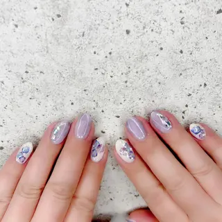 ミディアム カラー パーマ ヘアアレンジ メンズ キッズ ネイル マツエク・マツパ Salon Ｋのネイルデザイン