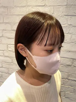 ショート カラー BEBE所属・ご新規様限定 透明感カラーKANAのヘアスタイル