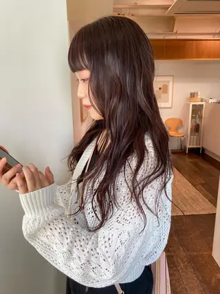 ロング カラー レイヤー🌟艶カラー 🕊まやのヘアスタイル