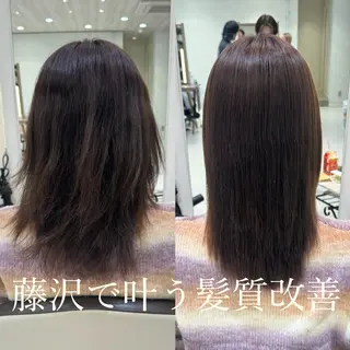 ミディアム パーマ 艶カラー/暖色カラー /透明感/ryutoのヘアスタイル