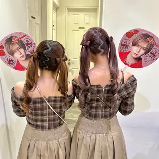 ヘアアレンジ ハイトーンカラー/ 長さだし🐇きょうかのヘアスタイル