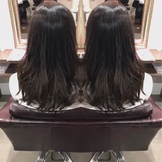 セミロング カラー レイヤーカット匠 イソザキノリユキのヘアスタイル