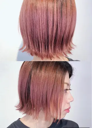 セミロング カラー _WHITE 高槻のヘアスタイル