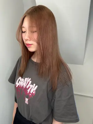 セミロング カラー land所属・透明感カラー/レイヤ ー🌙Honokaのヘアスタイル