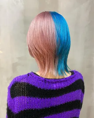 ミディアム カラー qpula misuzuのヘアスタイル