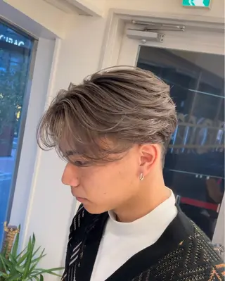 ミディアム カラー パーマ ヘアアレンジ メンズ メンズバレイヤージュ 🌫デザインカラーのヘアスタイル