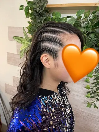 ヘアアレンジ Roquat Salon所属・AYA/ヘアセット/ メンズ/コーンロウのヘアスタイル