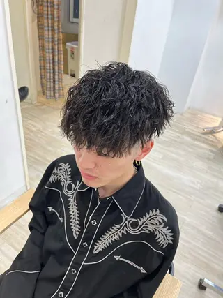 ショート パーマ メンズ Utata  literie所属・嵯峨 大地／パーマ／ ハード系／特殊系のヘアスタイル