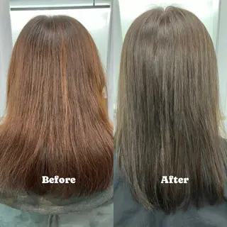 ミディアム カラー 徳永 花怜のヘアスタイル