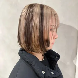 ショート カラー デザインカラー/パー マ🦖外岡咲希🦖のヘアスタイル