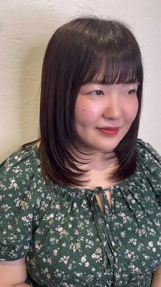 ミディアム eim hair rink 長津田店所属・🫧透明感カラー 🫧しほのヘアスタイル