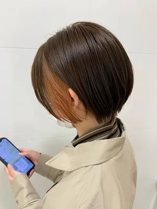 ショート カラー 山下恋佳/矢場町/ ブリーチ/ショートのヘアスタイル