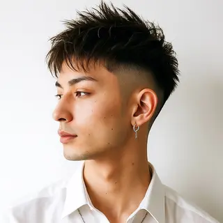 ショート カラー パーマ メンズ Gain KAKKY 名古屋/池下駅3分のヘアスタイル