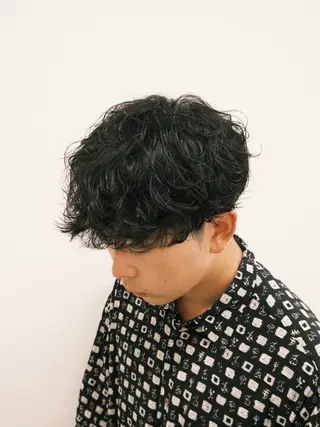 ミディアム パーマ メンズ 🏁メンズパーマ/ RYOYAのヘアスタイル