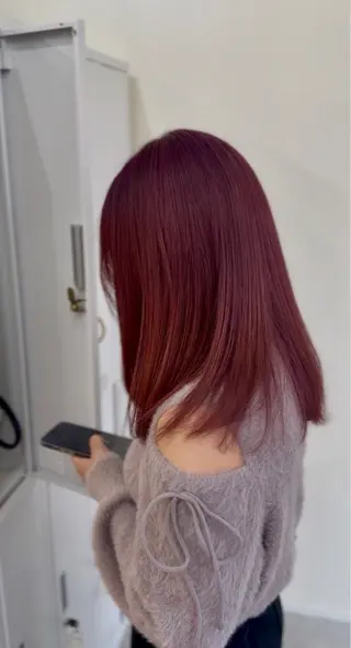 セミロング ank classic hair【アンククラシックヘアー】所属・バレイヤージュ ハイライト　齋藤祐哉のヘアスタイル