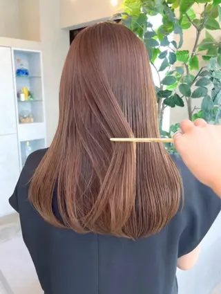 ロング カラー 🍒透明感カラー ストレート🍒moeのヘアスタイル