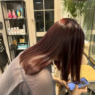 ミディアム カラー じゅわっと暖色カラー 🍊Moemiのヘアスタイル