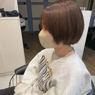 カラー mao♡ベージュ/ 顔周りカットのヘアスタイル