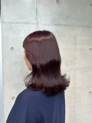 ミディアム カラー ヘアアレンジ ボブ艶モテカラー🫧 カリンのヘアスタイル