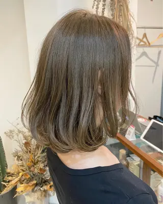 ミディアム カラー パーマ OVER→三軒茶屋 /縮毛矯正・髪質改善のヘアスタイル