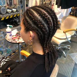 ヘアアレンジ 👑垢抜け韓国ヘア ハッシュカット唯澄のヘアスタイル