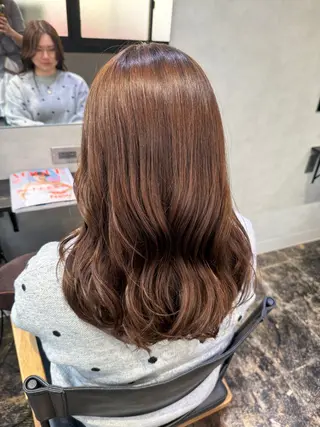 セミロング カラー 透明感カラー/パーマ 🌀アオノのヘアスタイル