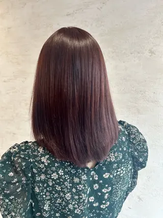 ミディアム ハイトーン/赤みなし 透明感/ririkaのヘアスタイル