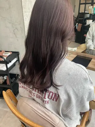 セミロング ✨色持ちの良い艶 カラー✨蟹江真世のヘアスタイル