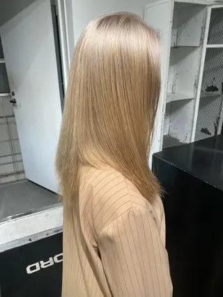 ロング カラー パーマ ヘアアレンジ メンズ nico TOKYO 渋谷所属・ブリーチ　ハイトーン 特化🌈フジタハルキのヘアスタイル