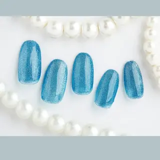 ネイル 💙🤍Tiary M🤍💙のネイルデザイン