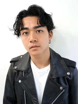 ショート カラー パーマ ヘアアレンジ メンズ 💎髪質改善特化💎 RUITOのヘアスタイル