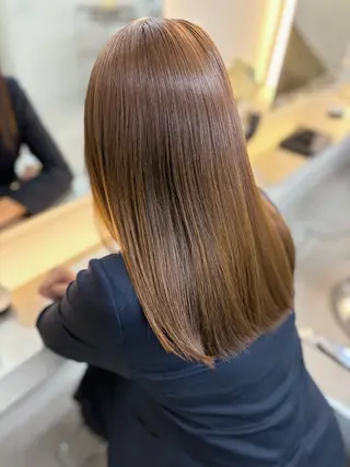 セミロング カラー 藤井 ユウキのヘアスタイル