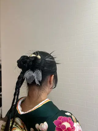 ロング ヘアアレンジ 🧸くすみ系カラー anjuのヘアスタイル