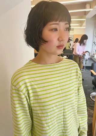 ショート カラー 西山 紗耶香🪽 透明感カラー/ボブのヘアスタイル