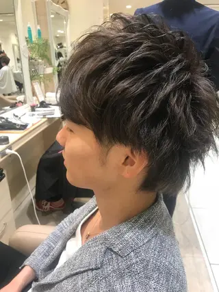 ショート カラー メンズ 縮毛矯正/髪質改善 /韓国風　山川春輝のヘアスタイル