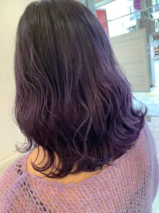 ミディアム カラー 店長ハイトーンカラー 柞山史奈のヘアスタイル