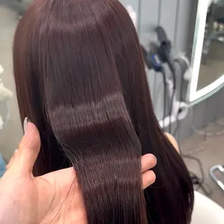 ミディアム ブリーチなしW🎀 髪質改善/はのんのヘアスタイル